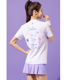 デイリーソロナグラフィックラウンドtシャツ女性用ホワイト