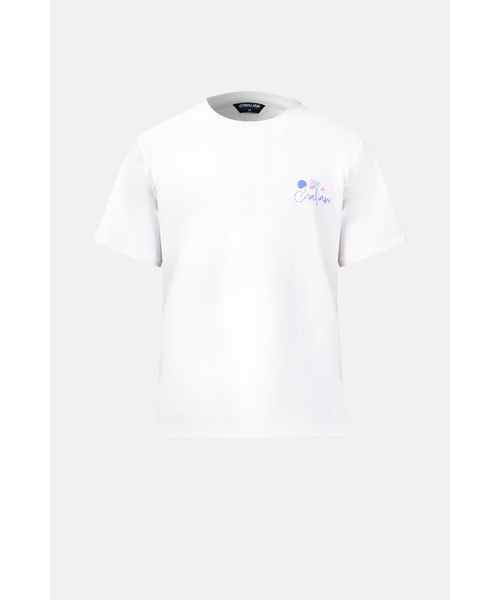 CORALIAN(コラリアン)の「デイリーソロナグラフィックラウンドtシャツ女性用ホワイト(Tシャツ/カットソー・レディース・その他・XS/M/L/XL/XXL)」の2枚目の写真