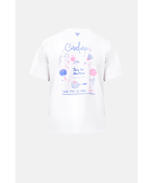 CORALIAN(コラリアン)の「デイリーソロナグラフィックラウンドtシャツ女性用ホワイト(Tシャツ/カットソー・レディース・その他・XS/M/L/XL/XXL)」の3枚目の写真
