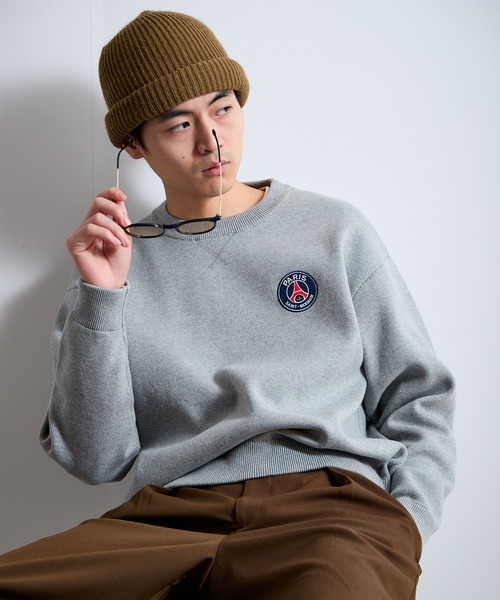 PARIS SAINT-GERMAIN（パリサンジェルマン）の「【Paris Saint-Germain / パリ・サン＝ジェルマン】 JP Sweat like Knit EMBLEM（ニット/セーター・メンズ・ネイビー/ライトグレー・MEDIUM/X-LARGE/LARGE）」の17枚目の写真