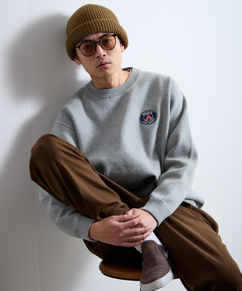 PARIS SAINT-GERMAIN（パリサンジェルマン）の「【Paris Saint-Germain / パリ・サン＝ジェルマン】 JP Sweat like Knit EMBLEM（ニット/セーター・メンズ・ネイビー/ライトグレー・MEDIUM/X-LARGE/LARGE）」の19枚目の写真