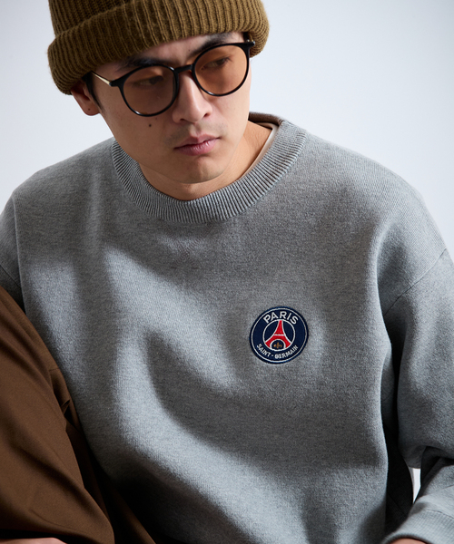 PARIS SAINT-GERMAIN（パリサンジェルマン）の「【Paris Saint-Germain / パリ・サン＝ジェルマン】 JP Sweat like Knit EMBLEM（ニット/セーター・メンズ・ネイビー/ライトグレー・MEDIUM/X-LARGE/LARGE）」の20枚目の写真