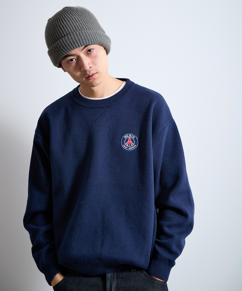 PARIS SAINT-GERMAIN（パリサンジェルマン）の「【Paris Saint-Germain / パリ・サン＝ジェルマン】 JP Sweat like Knit EMBLEM（ニット/セーター・メンズ・ネイビー/ライトグレー・MEDIUM/X-LARGE/LARGE）」の14枚目の写真