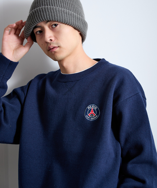 PARIS SAINT-GERMAIN（パリサンジェルマン）の「【Paris Saint-Germain / パリ・サン＝ジェルマン】 JP Sweat like Knit EMBLEM（ニット/セーター・メンズ・ネイビー/ライトグレー・MEDIUM/X-LARGE/LARGE）」の15枚目の写真