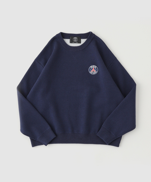 PARIS SAINT-GERMAIN（パリサンジェルマン）の「【Paris Saint-Germain / パリ・サン＝ジェルマン】 JP Sweat like Knit EMBLEM（ニット/セーター・メンズ・ネイビー/ライトグレー・MEDIUM/X-LARGE/LARGE）」の3枚目の写真