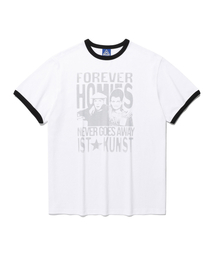 ISTKUNST | HOMIES BASIC RINGER TEE_WHITE(IK2FMMT520A)(Tシャツ/カットソー)