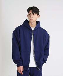RVD（アールブイディー）の「ヘビーウェイト2-Wayジップアップフードパーカー（ネイビーブルー）（ジャージ）」