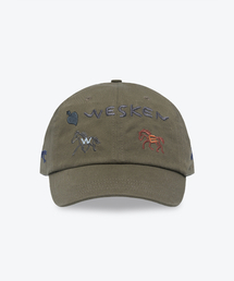 WESKEN（ウェスケン）の「MERRY GO AROUND WASHED BALL CAP (OLIVE)（キャップ）」