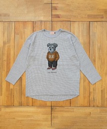 mlt5556- UF DOG WAFFLE LONG SLEEVE T-shirt ロンT(シュナウザー)-着丈前後差有(SDUF-2604SNZ-M)