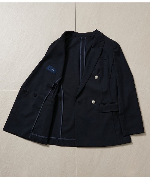 NEWYORKER(ニューヨーカー)の「【ウォッシャブル】ウールオックス ダブルブレストブレザー(テーラードジャケット・レディース・グレー系その他/ネイビー・11号/9号)」の10枚目の写真