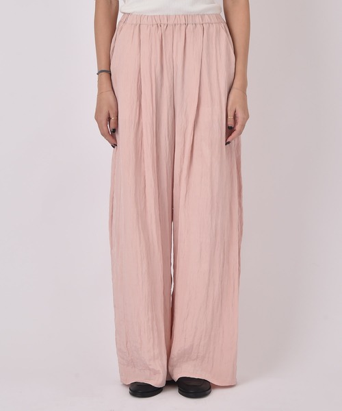 AKTE（アクテ）の「ボリュームクリンクルワイドパンツ（その他パンツ・レディース・ネイビー/ペールイエロー/ベビーピンク・FREE/TALL）」の6枚目の写真