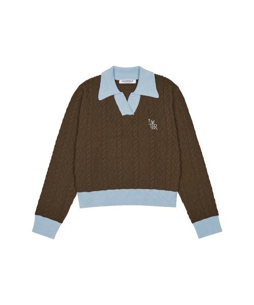 LUVISTRUE（ラヴイズトゥルー）の「AC LOGO COLLAR KNIT(BROWN)（ニット/セーター・レディース・その他・FREE）」の2枚目の写真