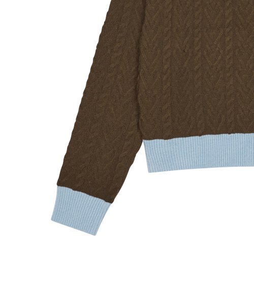 LUVISTRUE（ラヴイズトゥルー）の「AC LOGO COLLAR KNIT(BROWN)（ニット/セーター・レディース・その他・FREE）」の5枚目の写真