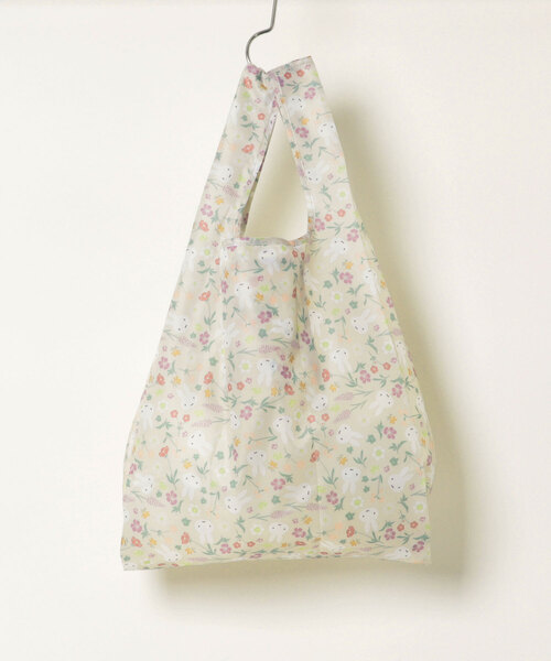 Dick Bruna(ディックブルーナ)の「MIFFY FLORAL PATTERN ショッピングバッグ S(エコバッグ/サブバッグ・レディース・ピンク/ベージュ・FREE)」の12枚目の写真