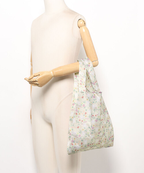 Dick Bruna(ディックブルーナ)の「MIFFY FLORAL PATTERN ショッピングバッグ S(エコバッグ/サブバッグ・レディース・ピンク/ベージュ・FREE)」の16枚目の写真