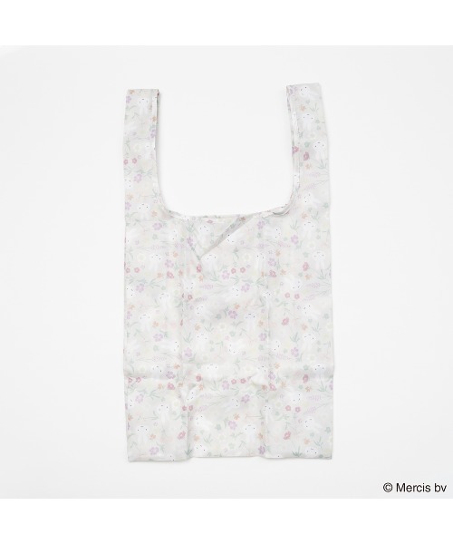 Dick Bruna(ディックブルーナ)の「MIFFY FLORAL PATTERN ショッピングバッグ S(エコバッグ/サブバッグ・レディース・ピンク/ベージュ・FREE)」の1枚目の写真