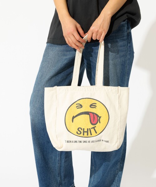JACKSON MATISSE(ジャクソンマティス)の「【HANDTEX×Masayoshi Watanabe】スマイルBAG(トートバッグ・レディース・アイボリー・フリー)」の4枚目の写真