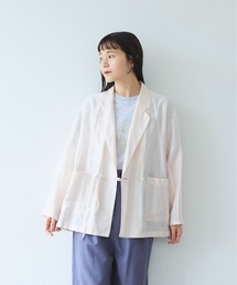 yuni（ユニ　）の「RayonLinenNylon朱雀 tailored strings ジャケット（テーラードジャケット）」