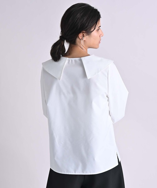 RAW FUDGE（ローファッジ）の「アシメカラーブラウス（シャツ/ブラウス・レディース・ブラック/オフホワイト・M）」の7枚目の写真