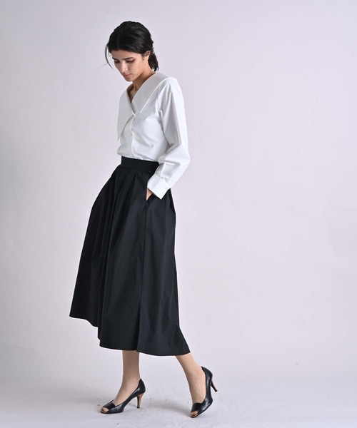 RAW FUDGE（ローファッジ）の「アシメカラーブラウス（シャツ/ブラウス・レディース・ブラック/オフホワイト・M）」の12枚目の写真