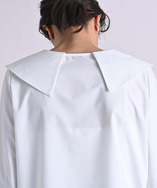 RAW FUDGE（ローファッジ）の「アシメカラーブラウス（シャツ/ブラウス・レディース・ブラック/オフホワイト・M）」の20枚目の写真