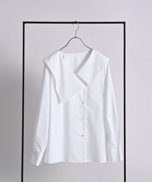 RAW FUDGE（ローファッジ）の「アシメカラーブラウス（シャツ/ブラウス・レディース・ブラック/オフホワイト・M）」の22枚目の写真