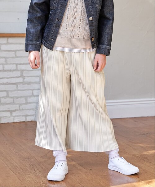 ikka（イッカ）の「【親子コーデ】カットプリーツワイドパンツ（120~160cm）（その他パンツ・キッズ・グレイッシュベージュ/チャコール・150/140/130/120/160）」の11枚目の写真