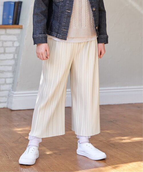ikka（イッカ）の「【親子コーデ】カットプリーツワイドパンツ（120~160cm）（その他パンツ・キッズ・グレイッシュベージュ/チャコール・150/140/130/120/160）」の17枚目の写真