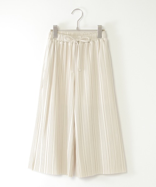 ikka（イッカ）の「【親子コーデ】カットプリーツワイドパンツ（120~160cm）（その他パンツ・キッズ・グレイッシュベージュ/チャコール・150/140/130/120/160）」の2枚目の写真