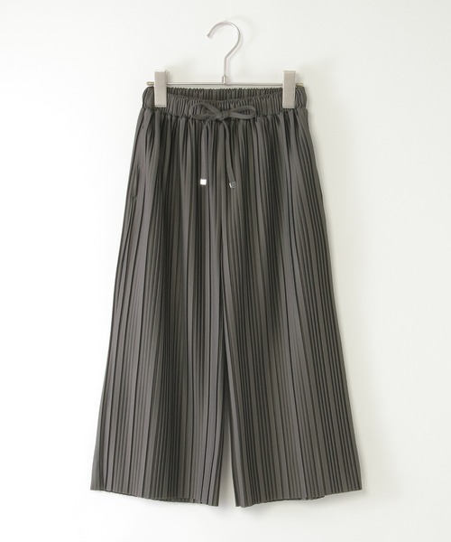 ikka（イッカ）の「【親子コーデ】カットプリーツワイドパンツ（120~160cm）（その他パンツ・キッズ・グレイッシュベージュ/チャコール・150/140/130/120/160）」の3枚目の写真