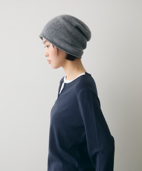 full/fill.（フルフィル）の「layered henly neck T / レイヤードヘンリーネックT（Tシャツ/カットソー・レディース・ネイビー/ブラック・FREE）」の6枚目の写真