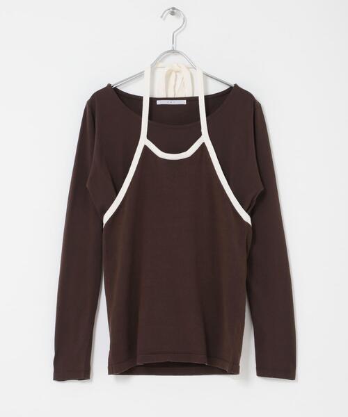 KBF（ケイビーエフ）の「バイカラービスチェSETトップス（Tシャツ/カットソー・レディース・ホワイト系その他/ブラウン系その他・ONE）」の22枚目の写真