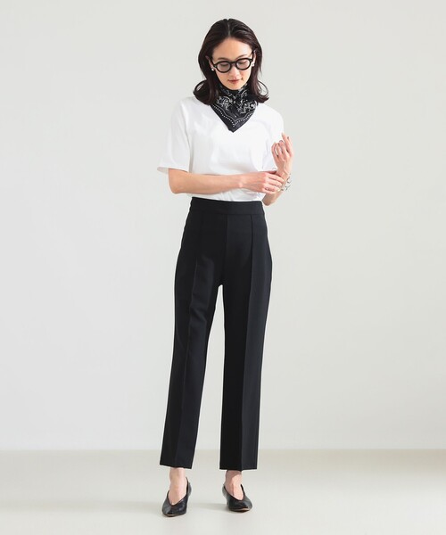 Demi-Luxe BEAMS(デミルクス ビームス)の「スムース ハーフスリーブ Tシャツ(Tシャツ/カットソー・レディース・ピンク/ホワイト/ブラック・ONE SIZE)」の5枚目の写真
