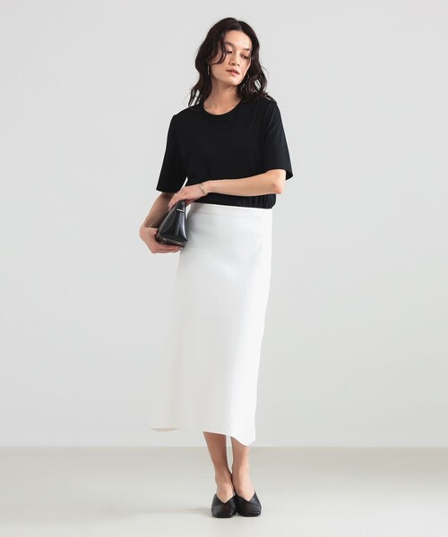 スムース ハーフスリーブ Tシャツ（Tシャツ/カットソー）｜Demi-Luxe