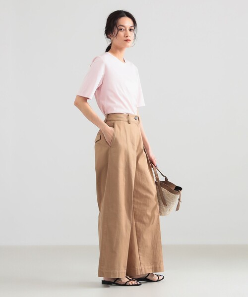 Demi-Luxe BEAMS(デミルクス ビームス)の「スムース ハーフスリーブ Tシャツ(Tシャツ/カットソー・レディース・ピンク/ホワイト/ブラック・ONE SIZE)」の14枚目の写真