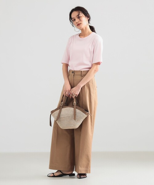 Demi-Luxe BEAMS(デミルクス ビームス)の「スムース ハーフスリーブ Tシャツ(Tシャツ/カットソー・レディース・ピンク/ホワイト/ブラック・ONE SIZE)」の16枚目の写真