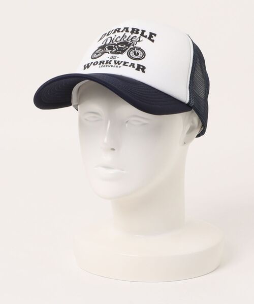 Dickies(ディッキーズ)の「【Dickies】DK EX MOTORCYCLE MESH CAP / ディッキーズ バイクモチーフ ロゴ メッシュキャップ(キャップ・メンズ・ブラック/ネイビー・FREE)」の1枚目の写真