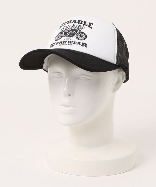 Dickies(ディッキーズ)の「【Dickies】DK EX MOTORCYCLE MESH CAP / ディッキーズ バイクモチーフ ロゴ メッシュキャップ(キャップ・メンズ・ブラック/ネイビー・FREE)」の2枚目の写真