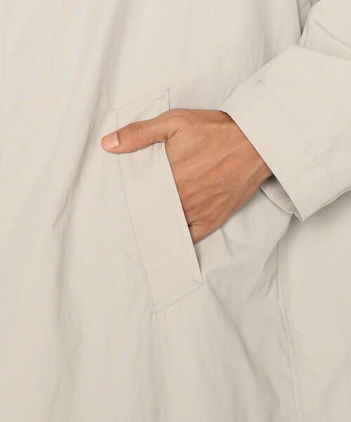 DANTON(ダントン)の「Men's Nylon Tusser Balmacaan Coat(ステンカラーコート・メンズ・ネイビー/ベージュ/ブルー・44/40/38/42)」の6枚目の写真