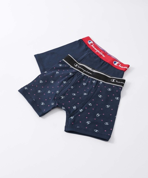 2枚セット】Champion キッズ Cotton Stretch Trunk 抗菌防臭 前開き