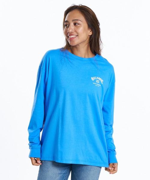 BILLABONG(ビラボン)の「ビラボン BILLABONG アウトドアカジュアル 長袖Tシャツ SQUARE LOGO BOY FIT LS TEE(Tシャツ/カットソー・レディース・ターコイズブルー/ブラック/ホワイト・L/M)」の3枚目の写真
