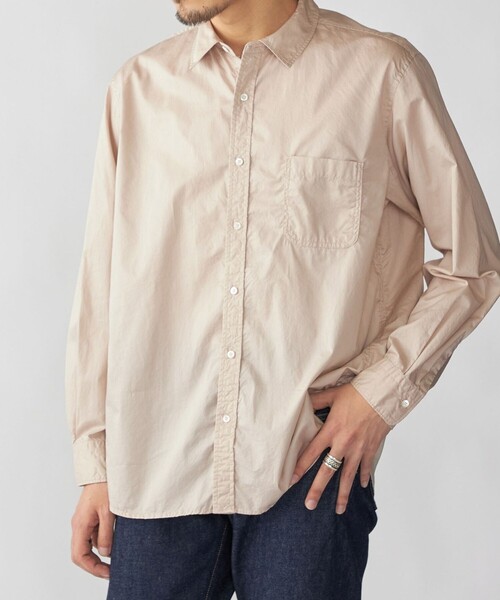SHIPS(シップス)の「SHIPS: 〈MADE IN JAPAN〉ハイカウント ワッシャー レギュラーカラーシャツ(シャツ/ブラウス・メンズ・グレー/ブルー/ライトグリーン/ベージュ/オレンジ・SMALL/MEDIUM/LARGE)」の2枚目の写真