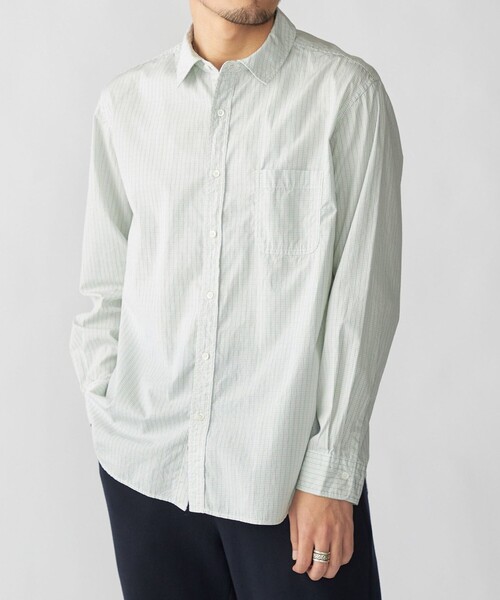 SHIPS(シップス)の「SHIPS: 〈MADE IN JAPAN〉ハイカウント ワッシャー レギュラーカラーシャツ(シャツ/ブラウス・メンズ・グレー/ブルー/ライトグリーン/ベージュ/オレンジ・SMALL/MEDIUM/LARGE)」の3枚目の写真