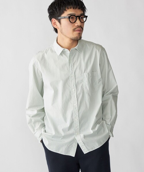 SHIPS(シップス)の「SHIPS: 〈MADE IN JAPAN〉ハイカウント ワッシャー レギュラーカラーシャツ(シャツ/ブラウス・メンズ・グレー/ブルー/ライトグリーン/ベージュ/オレンジ・SMALL/MEDIUM/LARGE)」の22枚目の写真