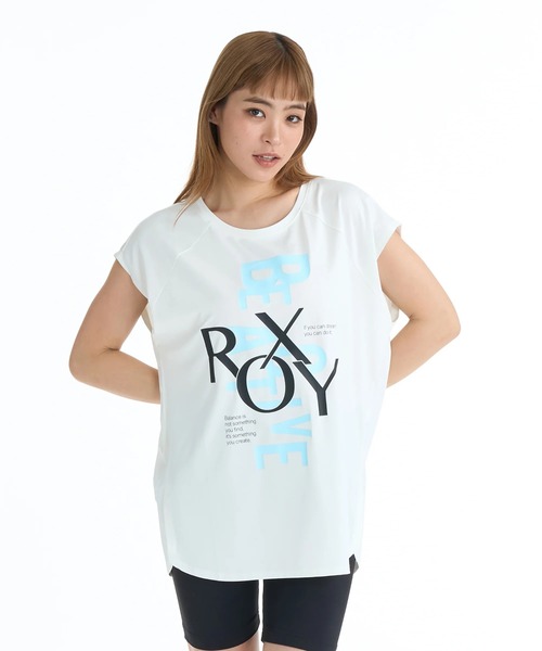 ROXY(ロキシー)の「ROXY ウィメンズ FITNESS OWN YOUR PACE Tシャツ 【2026年春夏モデル】/ロキシー速乾UVカットノースリーブ(Tシャツ/カットソー・レディース・ブラック/ピンク/ホワイト・SMALL/MEDIUM/LARGE)」の2枚目の写真