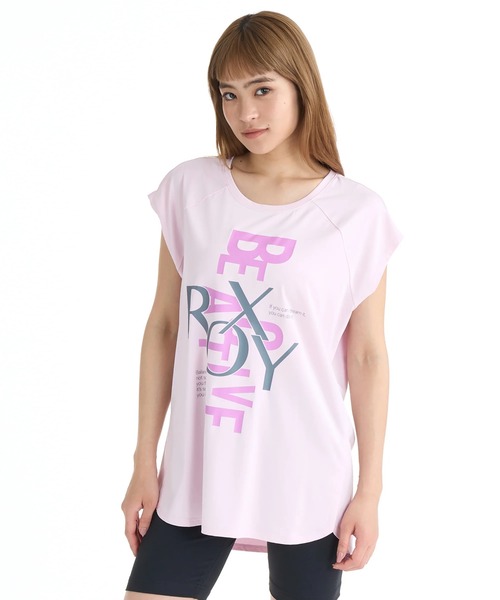 ROXY(ロキシー)の「ROXY ウィメンズ FITNESS OWN YOUR PACE Tシャツ 【2026年春夏モデル】/ロキシー速乾UVカットノースリーブ(Tシャツ/カットソー・レディース・ブラック/ピンク/ホワイト・SMALL/MEDIUM/LARGE)」の5枚目の写真
