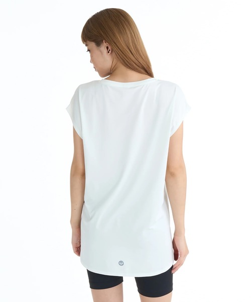 ROXY(ロキシー)の「ROXY ウィメンズ FITNESS OWN YOUR PACE Tシャツ 【2026年春夏モデル】/ロキシー速乾UVカットノースリーブ(Tシャツ/カットソー・レディース・ブラック/ピンク/ホワイト・SMALL/MEDIUM/LARGE)」の7枚目の写真