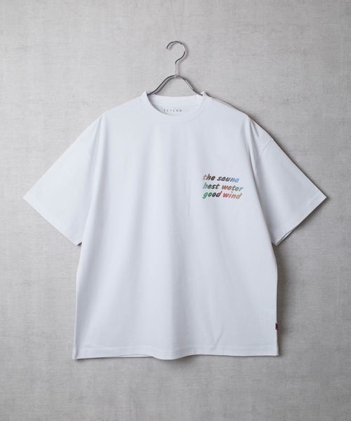 TETERA(テテラ)の「【RS】【TETERA/テテラ】超撥水メッセージTシャツ TETE25-100(Tシャツ/カットソー・メンズ・ホワイト/ブラック・X-LARGE)」の2枚目の写真