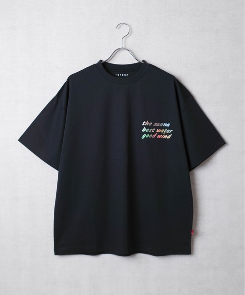 TETERA(テテラ)の「【RS】【TETERA/テテラ】超撥水メッセージTシャツ TETE25-100(Tシャツ/カットソー・メンズ・ホワイト/ブラック・X-LARGE)」の1枚目の写真