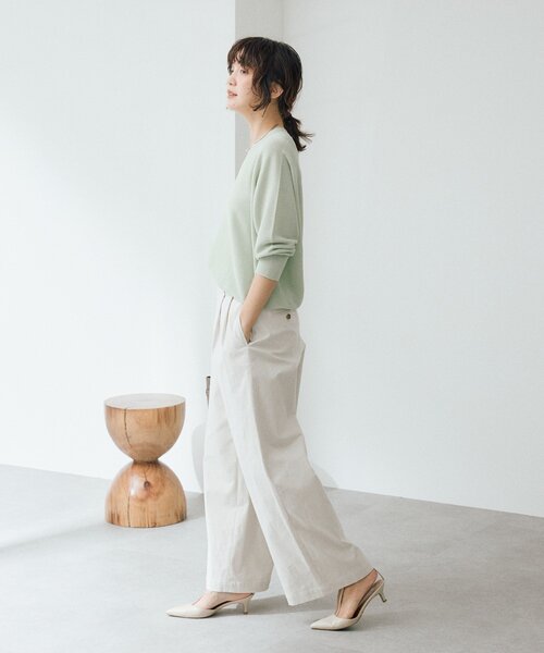 RIVE DROITE（リヴドロワ）の「予約【軽くしなやかな着心地】ライトギマバックボリュームニット（ニット/セーター・レディース・モカ/ピンク/グリーン/ブラック/オフホワイト・FREE）」の22枚目の写真